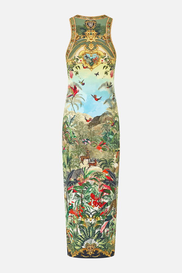 Camilla Jersey Tank Dress in Wanderlust Empire