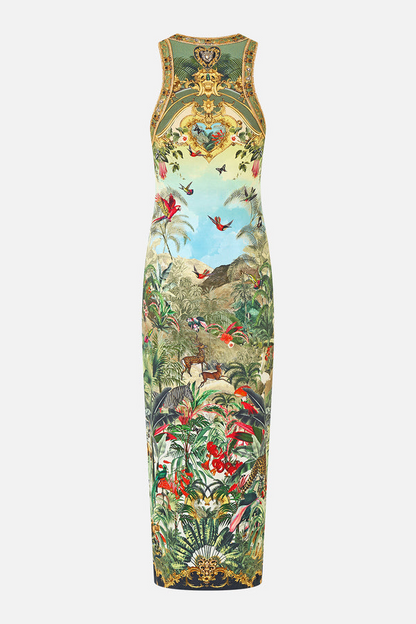 Camilla Jersey Tank Dress in Wanderlust Empire