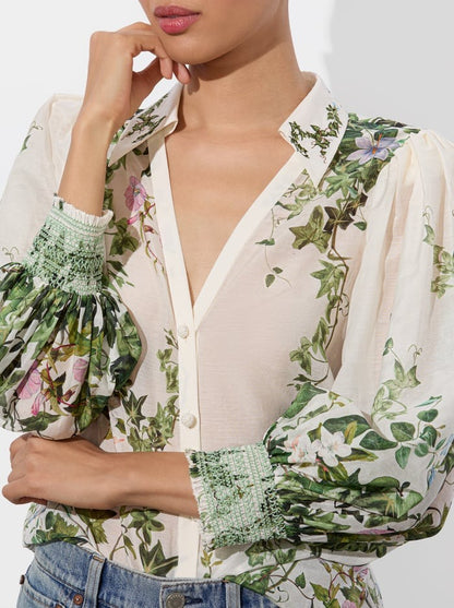 Alice + Olivia Charis Blouse in Ivy Romance