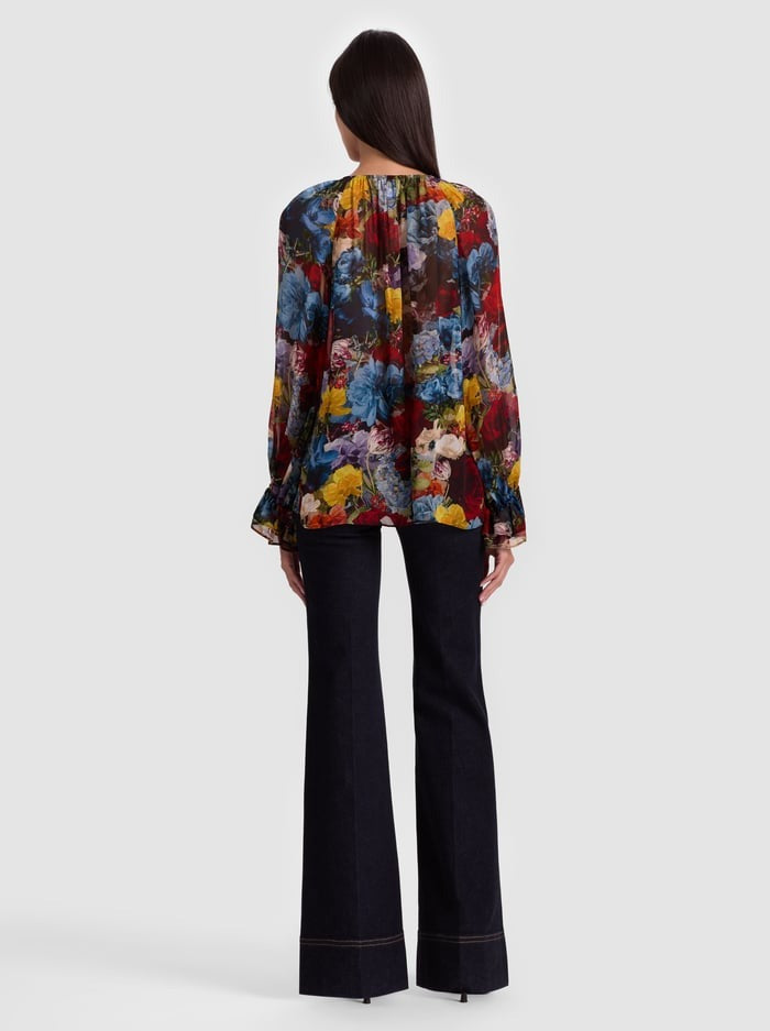Alice + Olivia Josephine Blouse in Flourish Sm