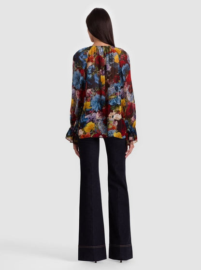 Alice + Olivia Josephine Blouse in Flourish Sm