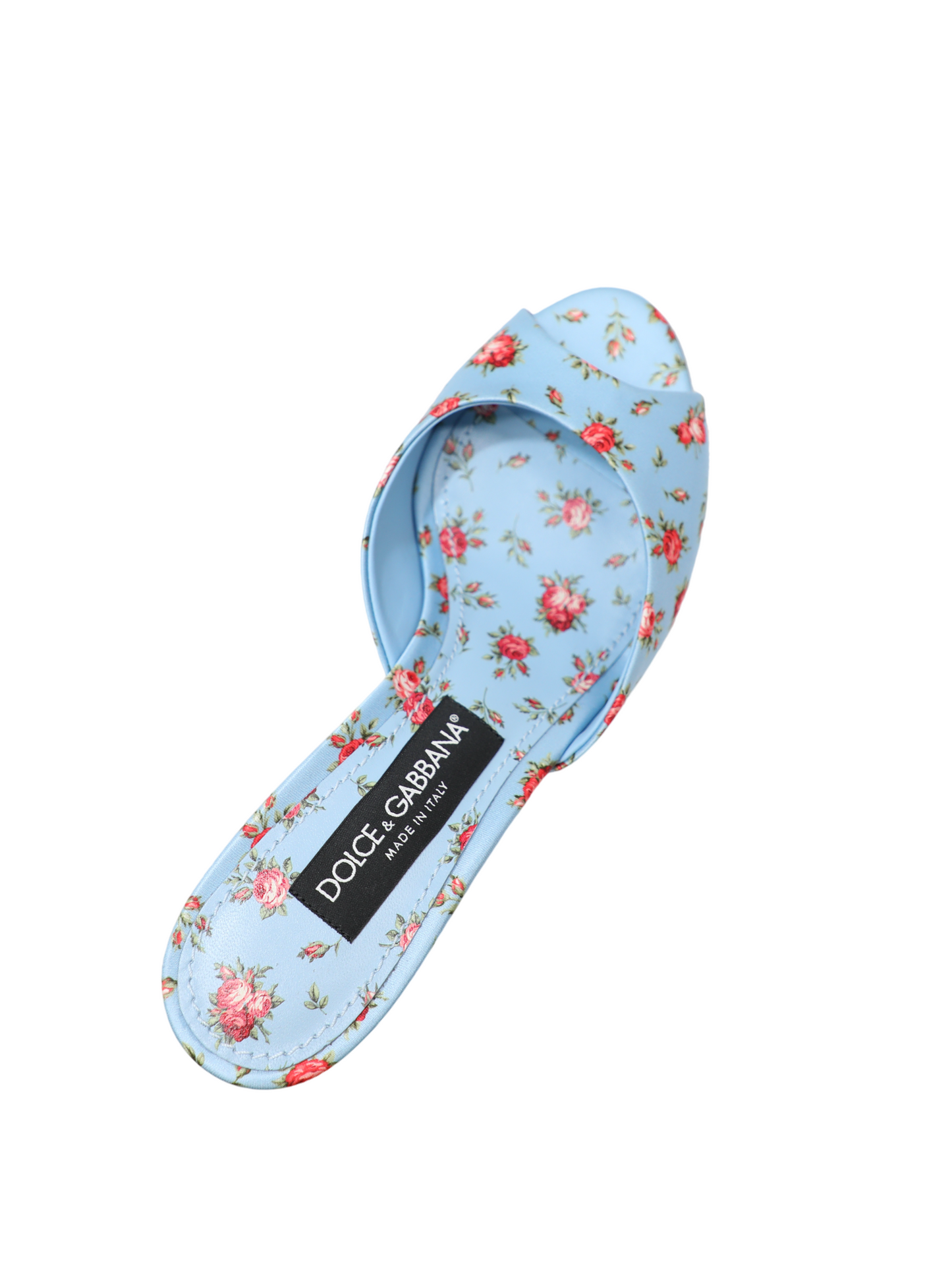 Dolce & Gabbana Keira Satin Mules with Little Roses Print