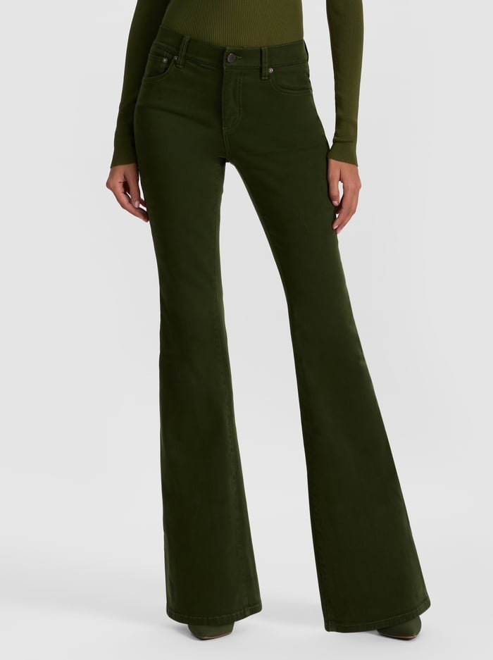 Alice + Olivia Roseline Jean in Dark Olive