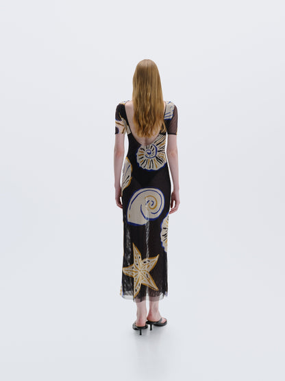 Cala de la Cruz Ava Dress in Calico Multi