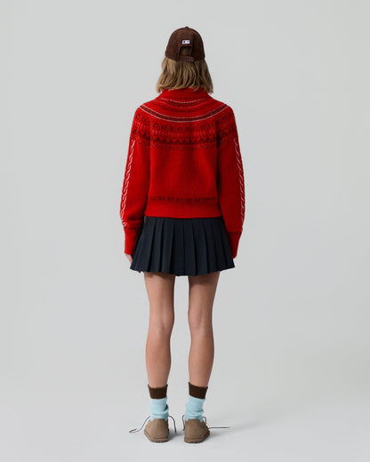 Guest in Residence Cloud Chalet Cardigan in Chili Combo