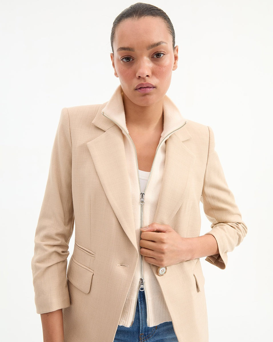 Veronica Beard Cashmere Uptown Dickey Ivory