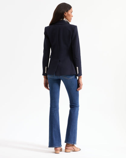 Veronica Beard Miller Dickey Jacket in Navy/Silver
