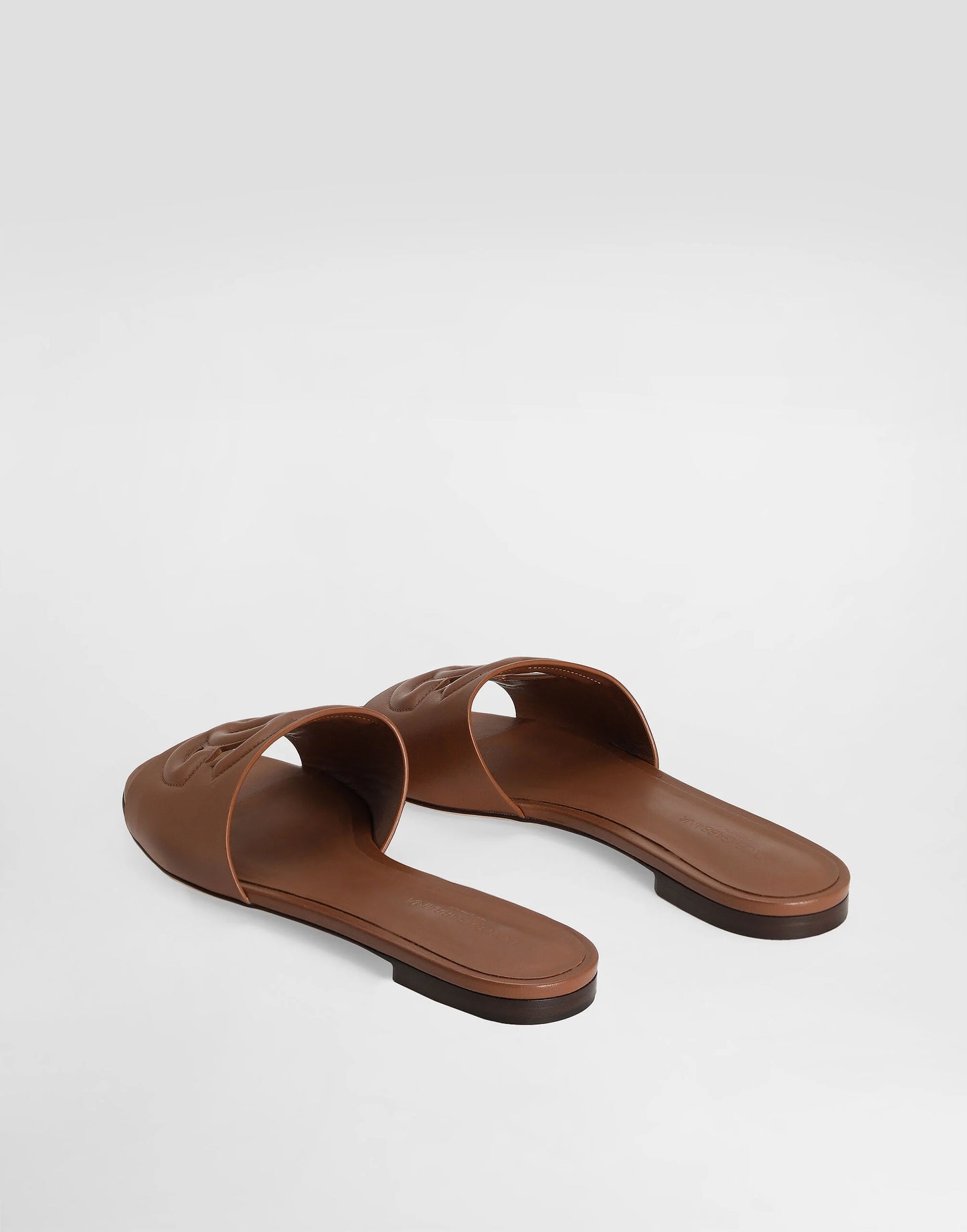Dolce & Gabbana Bianca Logo Slide in Caramello