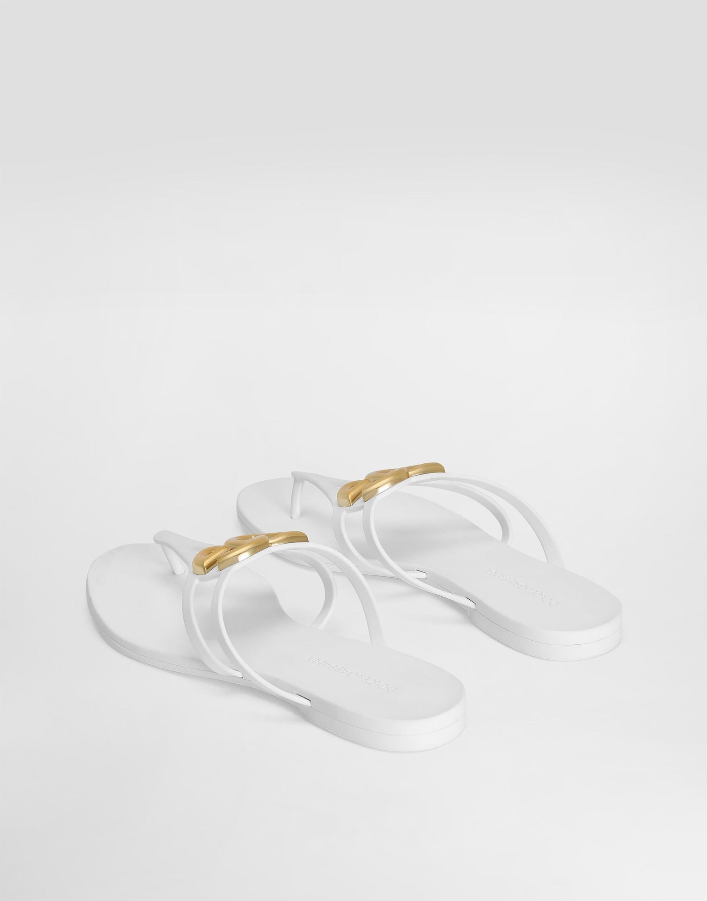 Dolce & Gabbana Rubber Beachwear Slides With Logo (More Colors