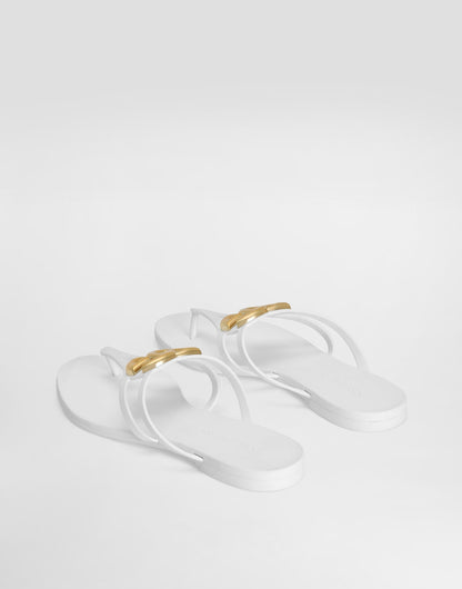 Dolce & Gabbana Rubber Beachwear Slides With Logo (More Colors