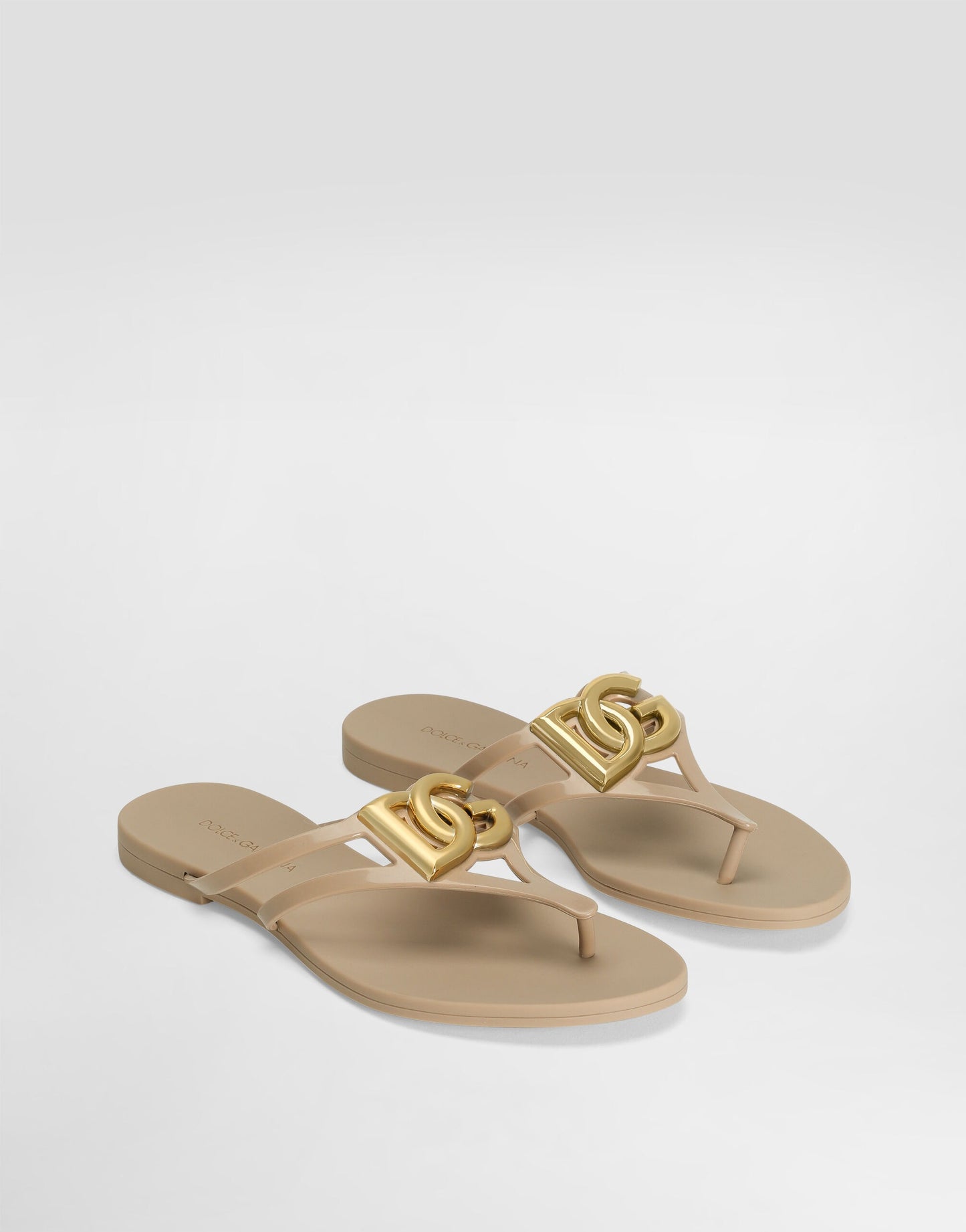 Dolce & Gabbana Rubber Beachwear Slides With Logo (More Colors