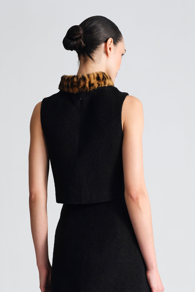Cara Cara Gina Top in Cloud Tweed Black