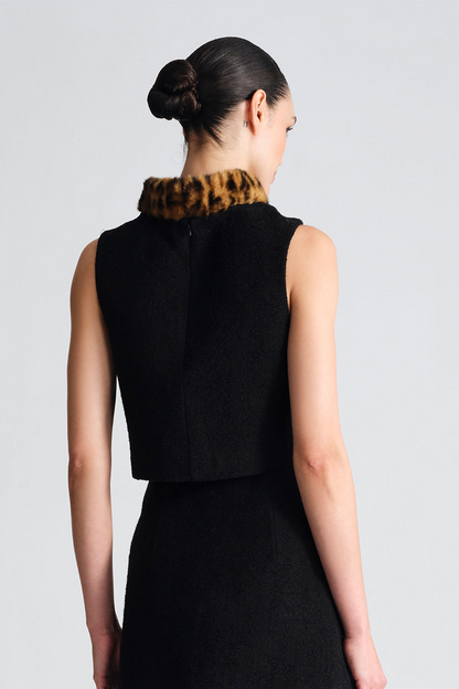 Cara Cara Gina Top in Cloud Tweed Black