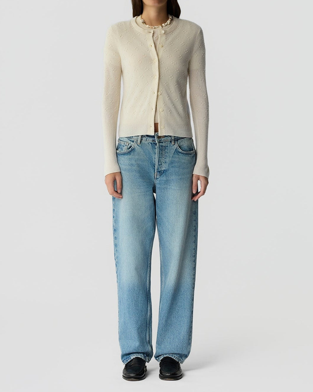 Guest in Residence Compass Jane Cardigan in Creme