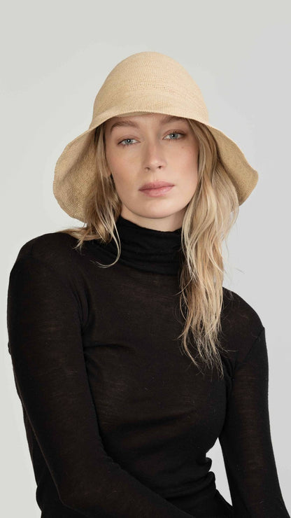 Janessa Leone Teagan Bucket Hat in Natural