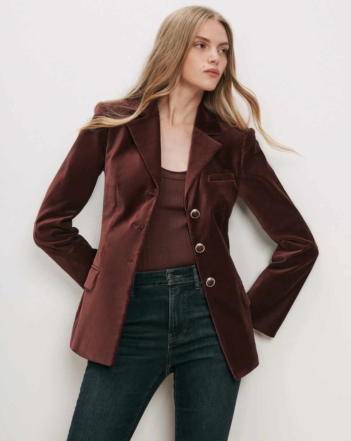 Veronica Beard Raelynn Dickey Jacket in Burgundy