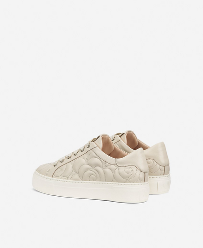 AGL Alisa Floral Motif Sneaker Gesso-Milk