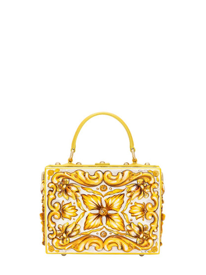 Dolce & Gabbana Box Handbag in Yellow/White