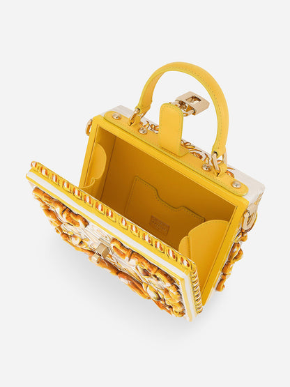 Dolce & Gabbana Box Handbag in Yellow/White