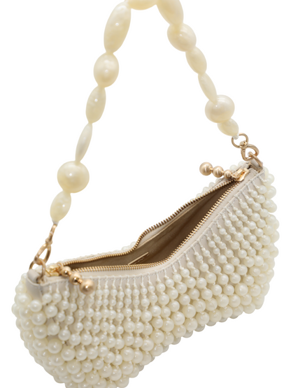 Cult Gaia Mercier Clutch in Ivory