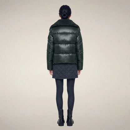 Save The Ducks Moma Puffer Jacket in Nori Green