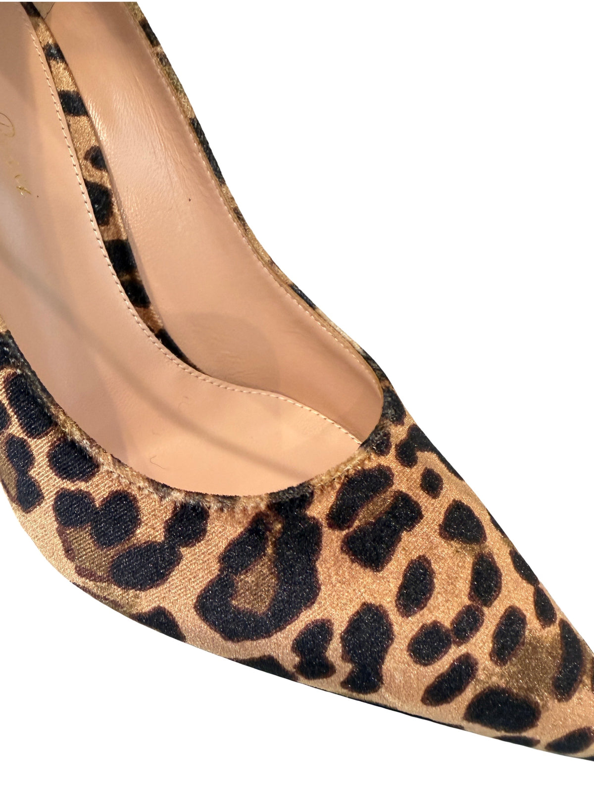 Gianvito Rossi 85 Velluto Leopard Print Heel