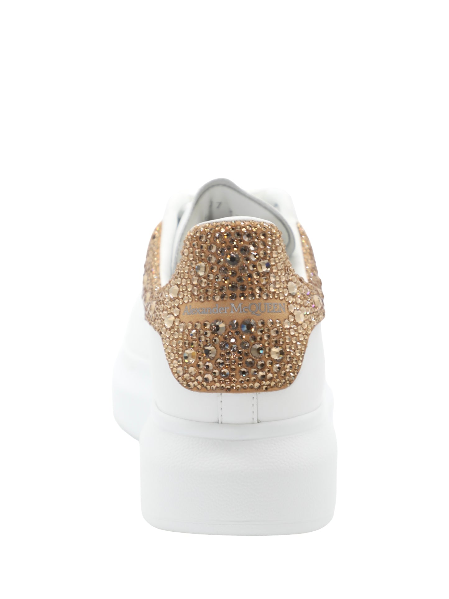 Alexander McQueen Oversized Sneaker in White/Dark Camel