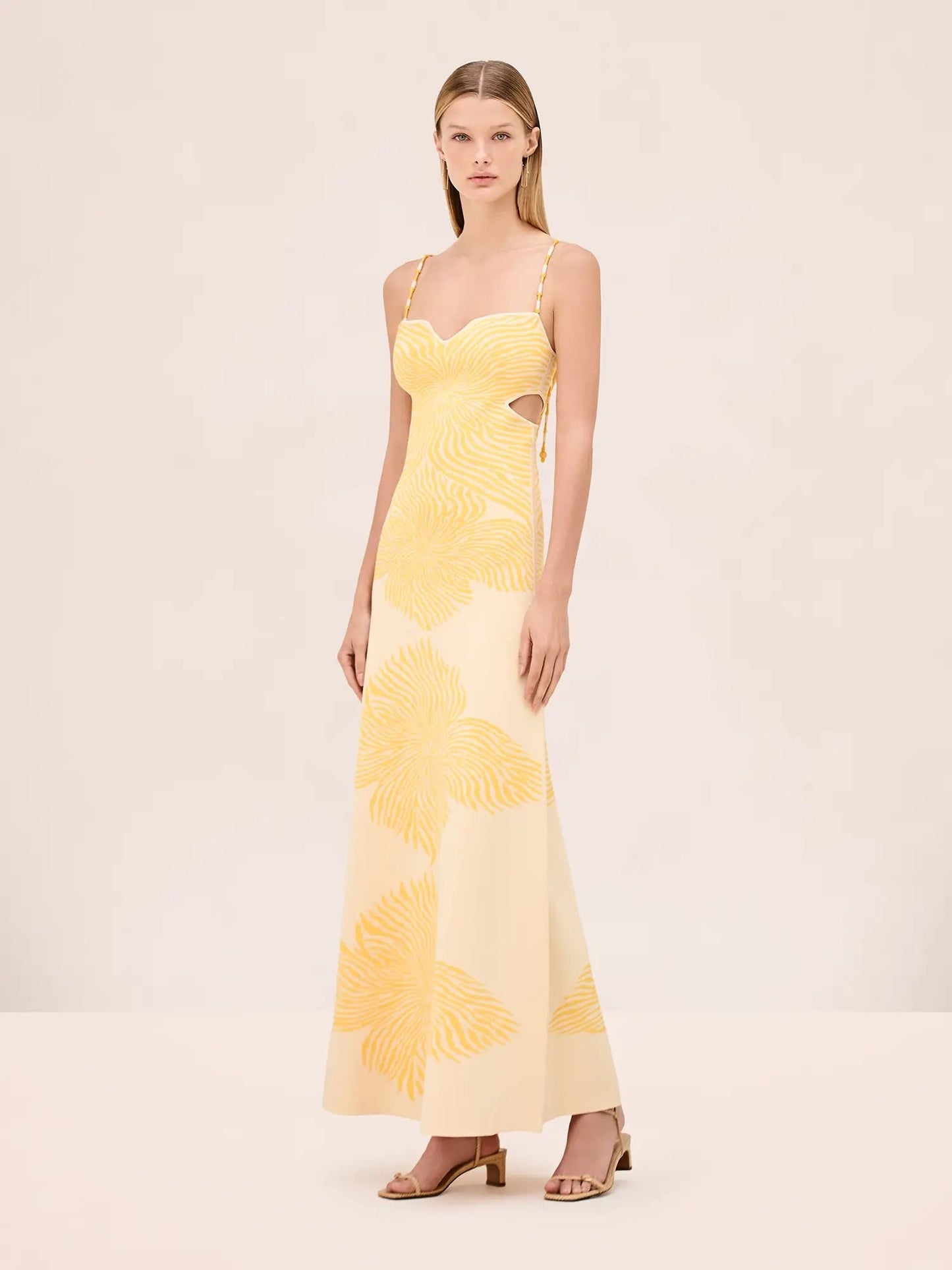 Alexis Rayana Midi Dress in Yellow Bloom