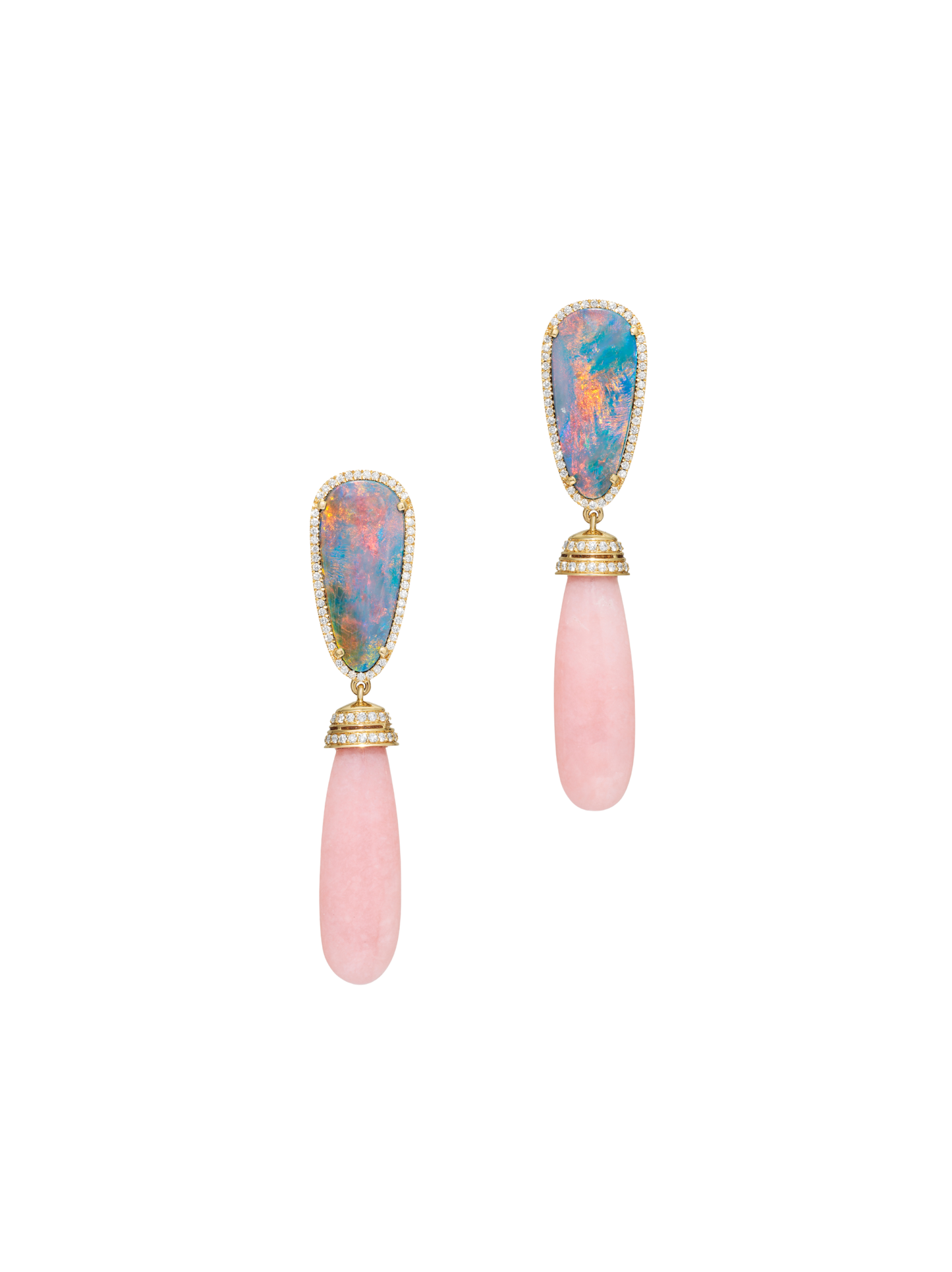 Goshwara The G-One Collection Doublet Drop Earrings in Opal