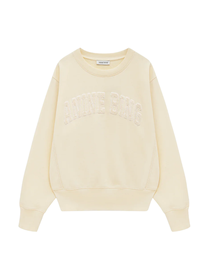 Anine Bing Harry Shrunken Sweatshirt in Butter Yellow