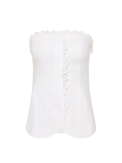 Posse Florence Strapless Top in Ivory