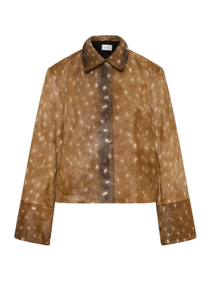 St. Agni Fawn Minimal Jacket in Almond