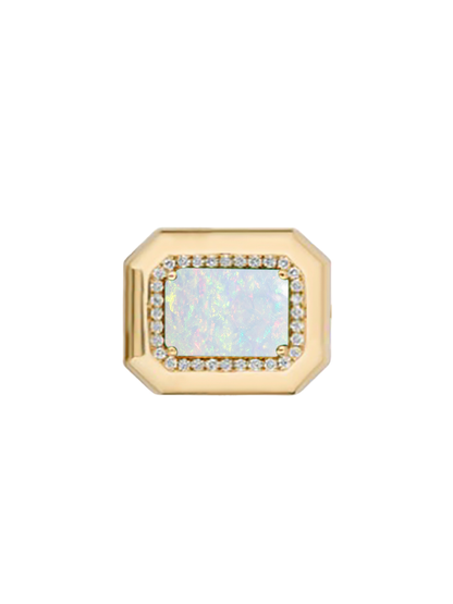 Goshwara The Classics Collection Emerald Cut Ring in Opal