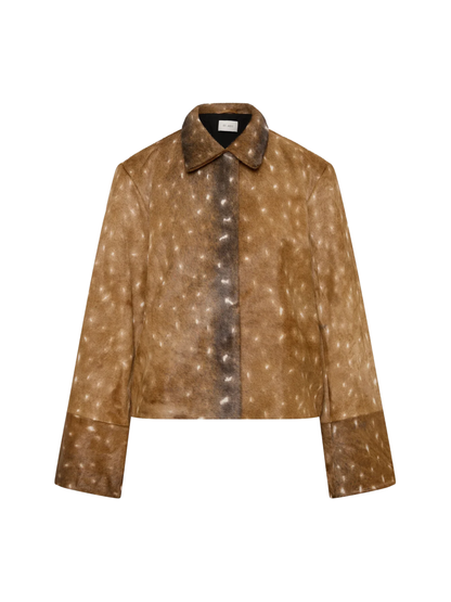 St. Agni Fawn Minimal Jacket in Almond