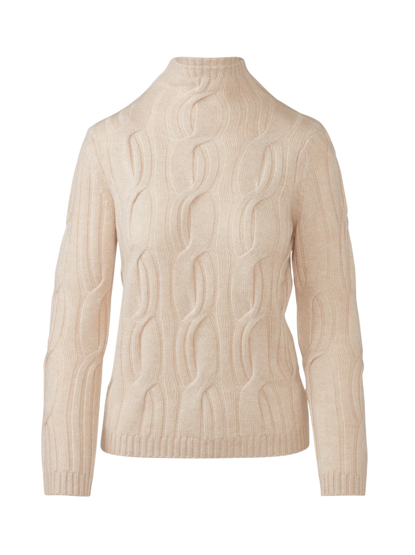 Kinross Cashmere Luxe Cable Funnel Sweater (More Colors)