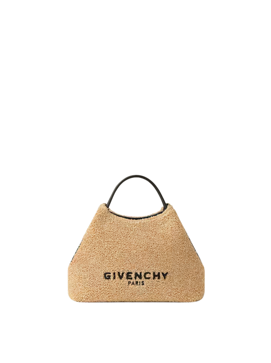 Givenchy Nano Facet Tote Bag in Sponge Raffia in Natural