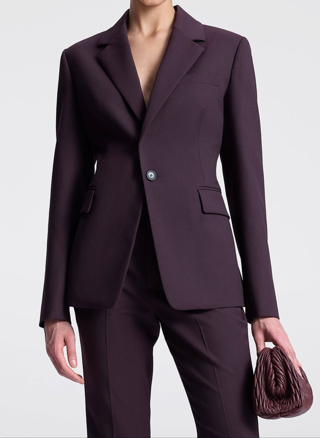 A.L.C. Elza Tailored Jacket in Deep Plum