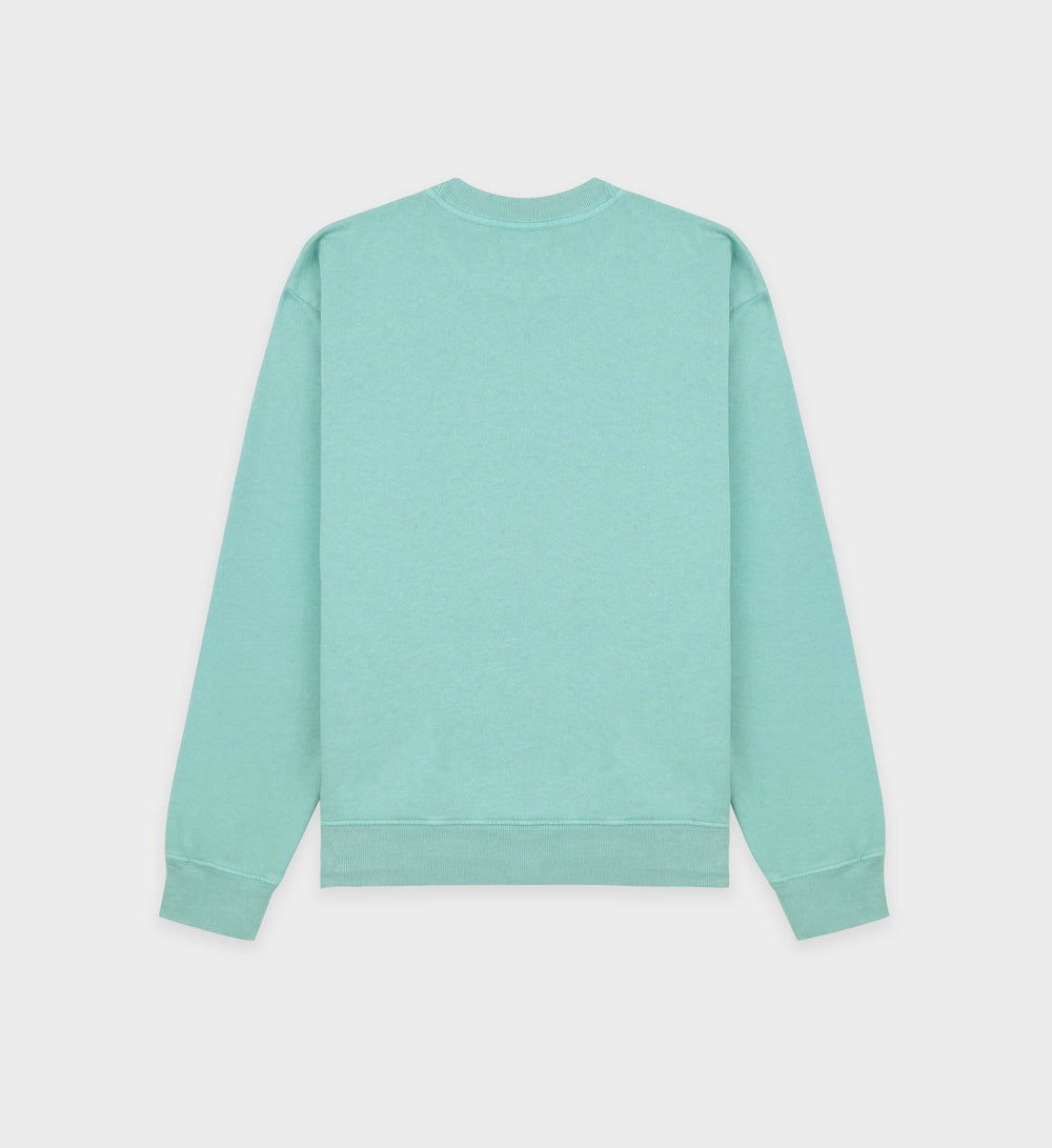 Sporty & Rich Emblem Crewneck in Aquamarine