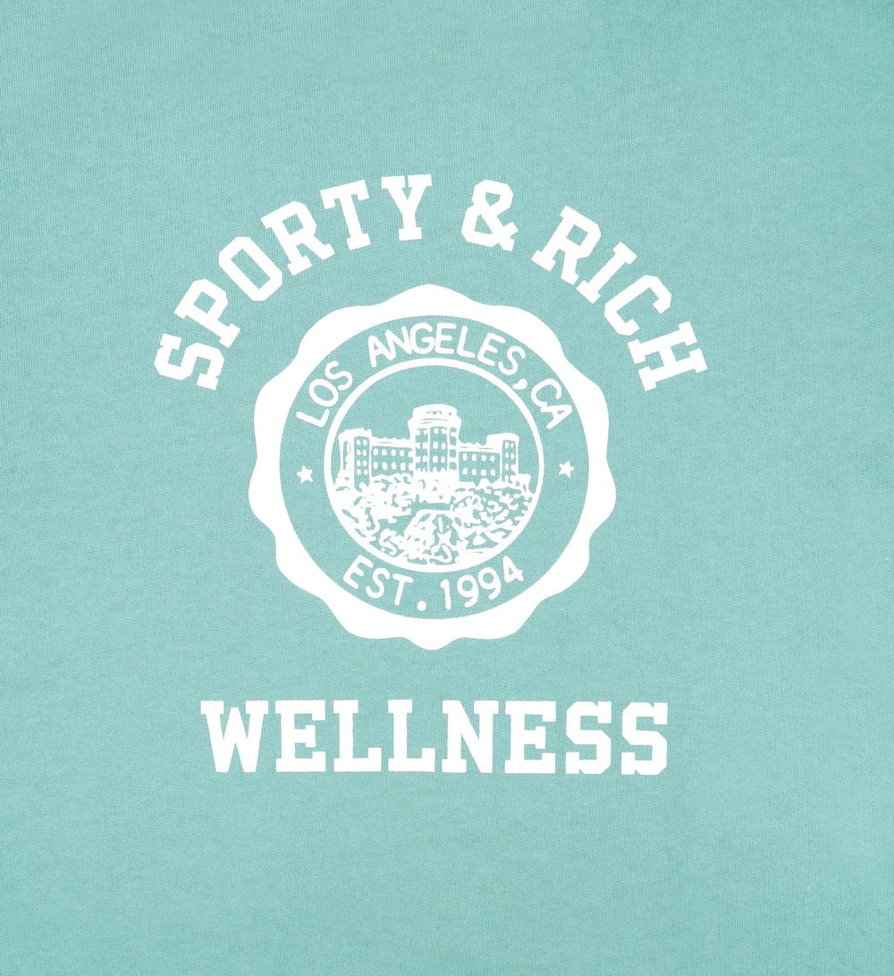 Sporty & Rich Emblem Crewneck in Aquamarine