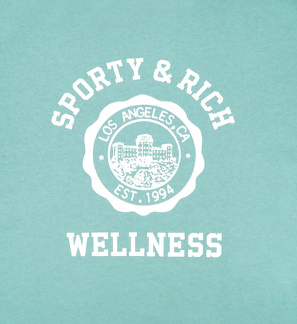 Sporty & Rich Emblem Crewneck in Aquamarine