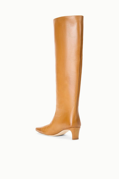 Staud Wally Boot in Cashew Distressed