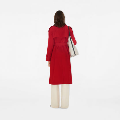 Burberry Long Castleford Trench Coat in Currant