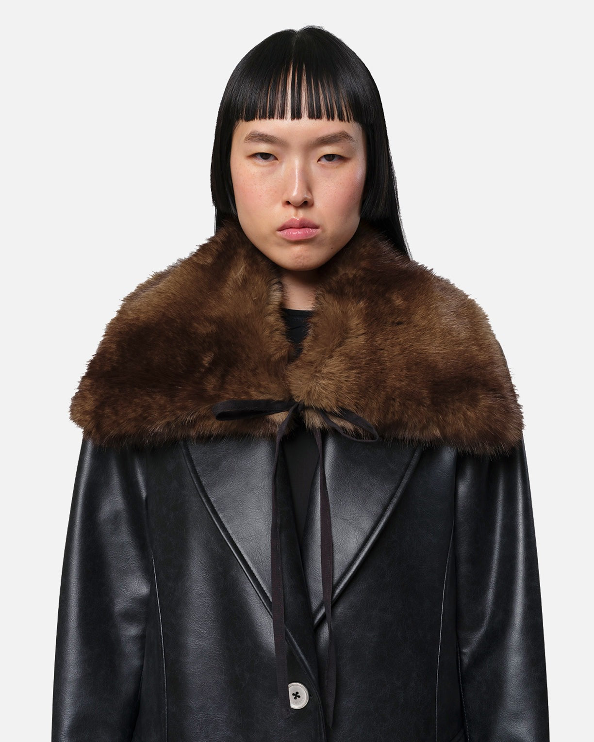 Apparis Eliza Faux Collar in Mink