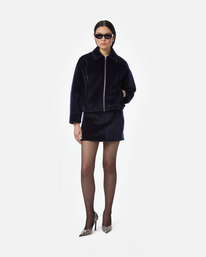 Apparis Ada Pony Jacket in Navy Blue