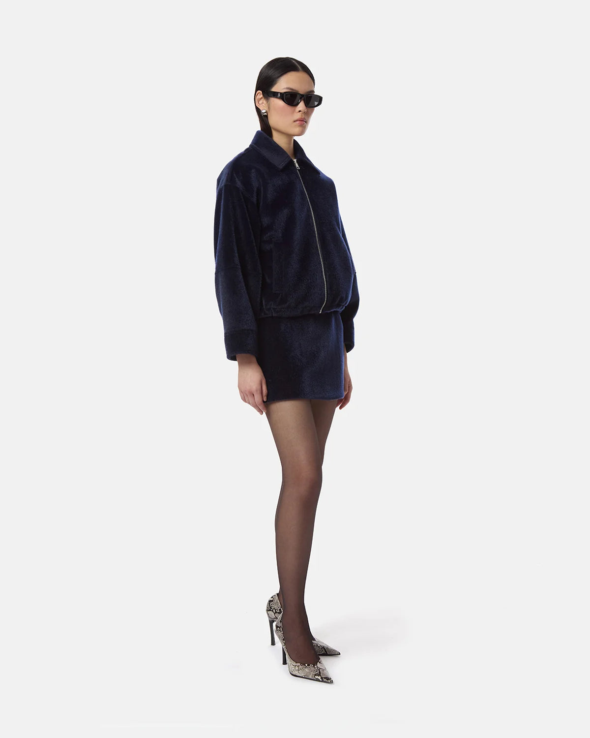 Apparis Ada Pony Jacket in Navy Blue