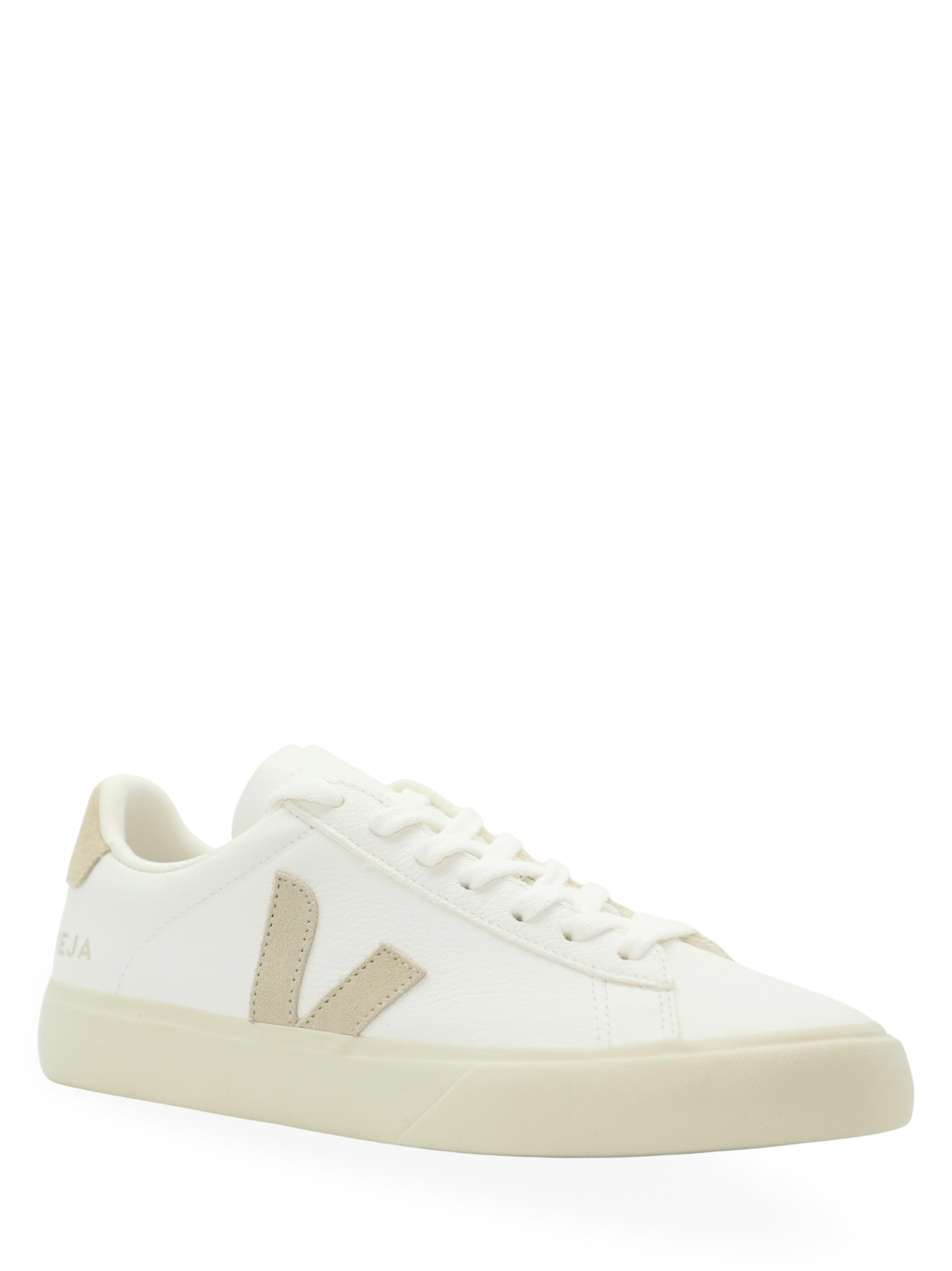 Veja Campo Chromefree Leather Sneaker in Extra-White/Almond