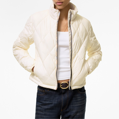 Burberry Packable Quilted Nylon Bramford Jacket in Tundra White