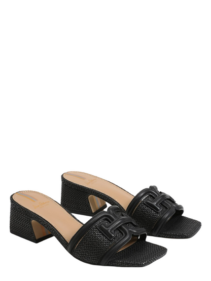 Sam Edelman Waylon Block Heel Slide in Black