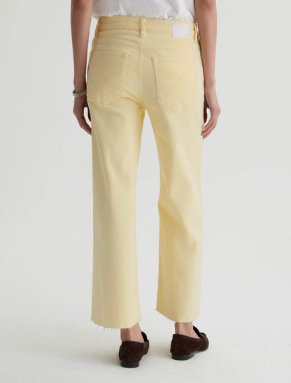AG Jeans Saige Wide Leg Crop in Sunlight Yellow