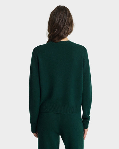 Sporty & Rich SRC Cashmere Sweater in Forest